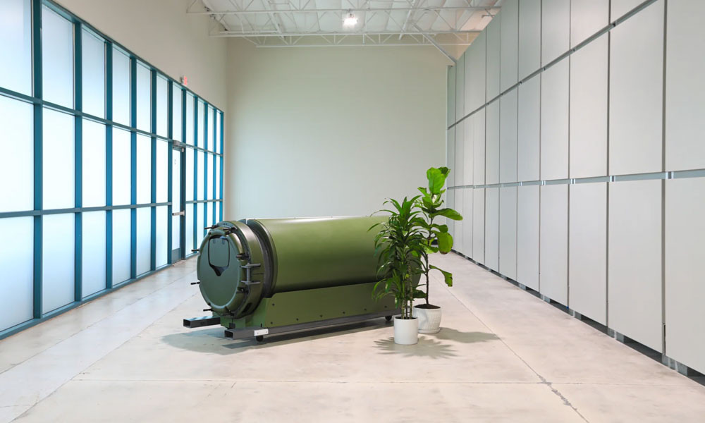 ক্যাপসুলের যন্ত্রের মাধ্যমে মরদেহ মাটি হয়ে যায়