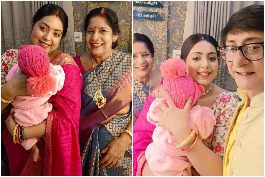 ‘ইচ্ছে ছিল মধ্যরাতে মেয়ের ছবি দেব’ কাঞ্চন-শ্রীময়ী